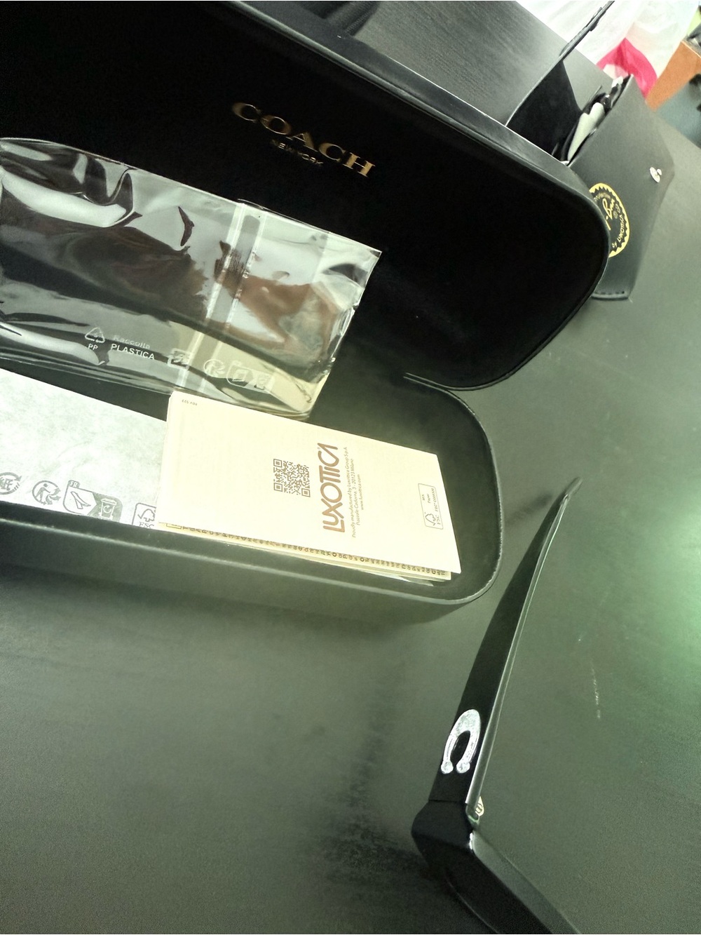 Coach Black Cat-Eye Sunglasses with Gray Tint - Picture 4 of 7